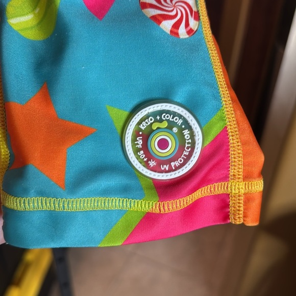 KRIO COLOR Elefante Circus UV Sunsuit Swimsuit UPF 50+ Protection Size 4-6 - Picture 6 of 13